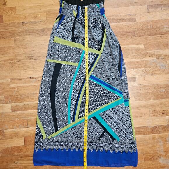 Promod‎ Halter Maxi Dress Size S Boho Smocked Festival Summer - Picture 9 of 11